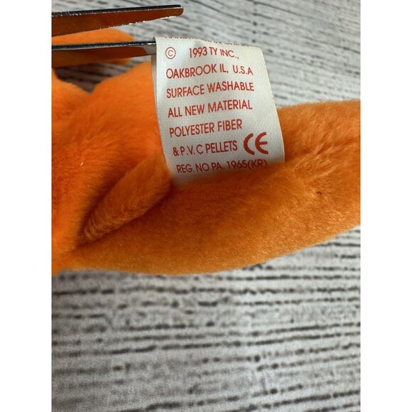 Goldie 1993 TY Beanie Babies 4th Generation Swing 3rd Tush Tag PVC Pellets NEW - Picture 7 of 7